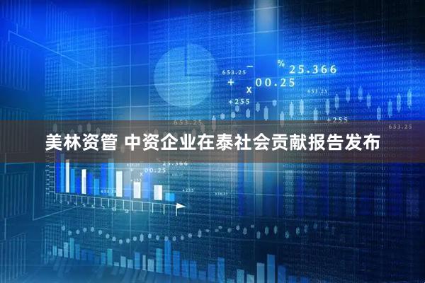 美林资管 中资企业在泰社会贡献报告发布
