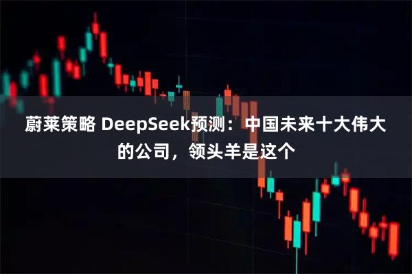 蔚莱策略 DeepSeek预测：中国未来十大伟大的公司，领头羊是这个